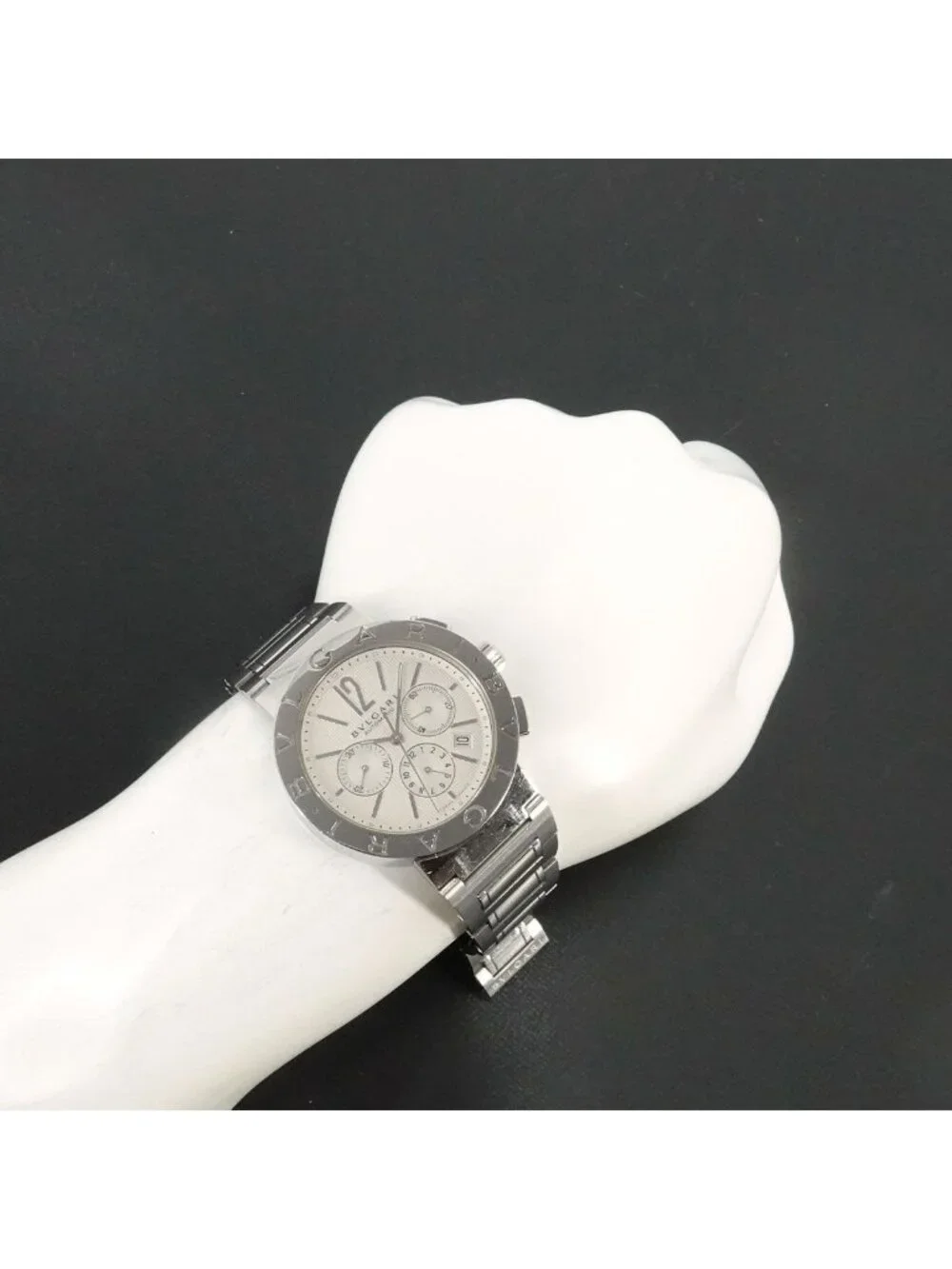 Bvlgari Chronograph Watch Date Silver Automatic
